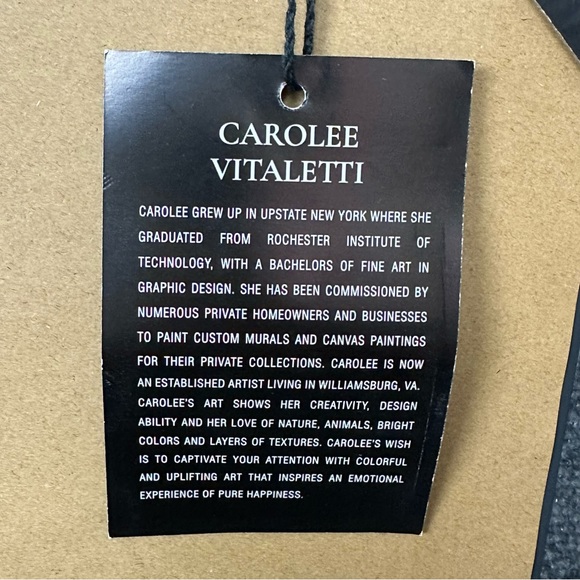 Persian Cat giclee art Carolee Vitaletti NWT 13”x13” wood frame grumpy cat - Picture 6 of 9